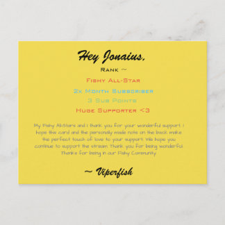 スカートフェフ ポストカード