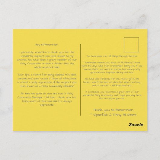 スカート ポストカード (裏面)