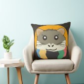 スカーフいけなを巻いたストライプの動物 クッション (椅子)