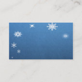 スカーフおよび帽子を持つ愛らしい漫画のペンギン 名刺 (裏面)