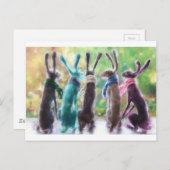 スカーフが付いているノウサギ ポストカード (正面/裏面)