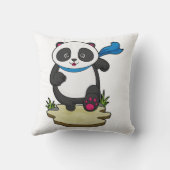 スカーフでランナーのパンダ クッション (裏面)