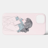 スカーフと本の女の子 Case-Mate iPhoneケース (裏面 (横))