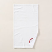 スカーフと青いイヤーマフを持つサンタクロース バスタオルセット (ハンドタオル)