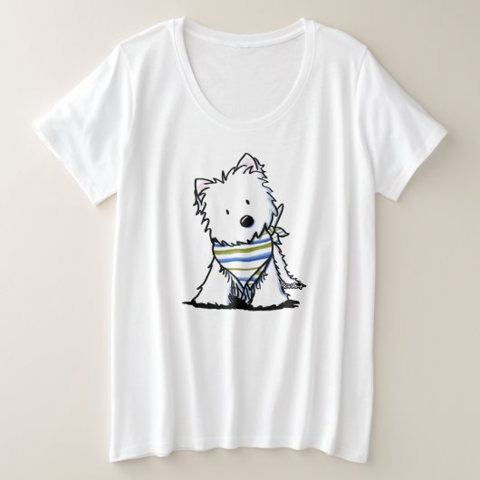 スカーフのキニアートウェスティー プラスサイズTシャツ (デザイン正面)