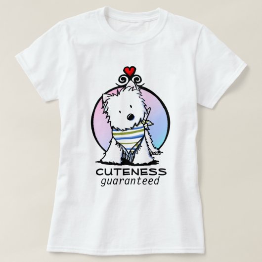 スカーフのキニアートウェスティー Tシャツ (デザイン正面)