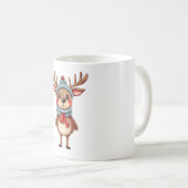 スカーフのクリスマスが素敵なトナカイ コーヒーマグカップ (正面右)