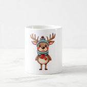スカーフのクリスマスが素敵なトナカイ コーヒーマグカップ (中央)