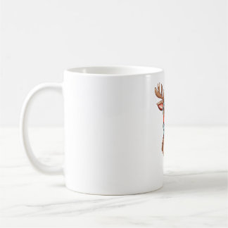 スカーフのクリスマスが素敵なトナカイ コーヒーマグカップ