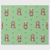 スカーフのクリスマスに可愛い動物が登場|過去記事 ラッピングペーパー (フラット)