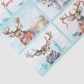 スカーフのトナカイパーソナライズされたのクリスマス冬 薄葉紙 (詳細)