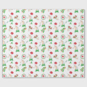 スカーフのユニコーンのクリスマスラッピング紙 ラッピングペーパー (フラット)