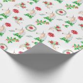 スカーフのユニコーンのクリスマスラッピング紙 ラッピングペーパー (角)