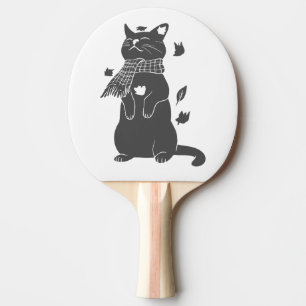スカーフの猫は冬に備え、背面の色を選択 卓球ラケット