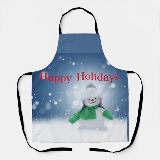 スカーフの雪だるま エプロン (正面)