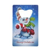 スカーフの雪だるま クレジットカード栓抜き (裏面)