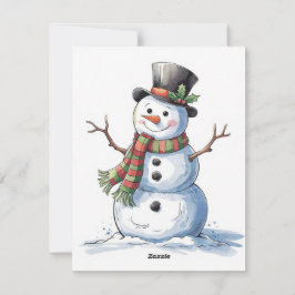 スカーフの雪だるま シーズンカード