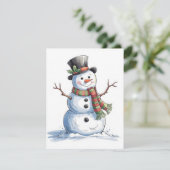 スカーフの雪だるま シーズンカード (スタンド正面)