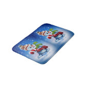 スカーフの雪だるま バスマット (アングル)