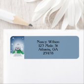 スカーフの雪だるま ラベル (インサイチュ)