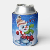 スカーフの雪だるま 缶クーラー (缶正面)