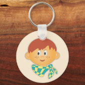 スカーフを巻いた男の子 キーホルダー (正面)