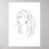 スカーフを持つ女性 ポスター (正面)