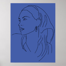 スカーフを持つ女性 ポスター