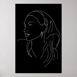 スカーフを持つ女性 ポスター