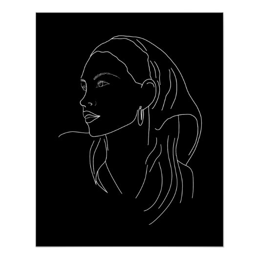 スカーフを持つ女性 ポスター (正面)