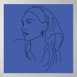 スカーフを持つ女性 ポスター