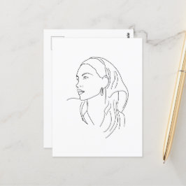 スカーフを持つ女性 ポストカード