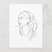 スカーフを持つ女性 ポストカード (正面)
