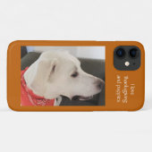 スカーフを身に着けたかわいい白い子犬感謝祭 Case-Mate iPhoneケース (裏面(横))