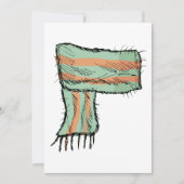 スカーフスケッチファッション招待状 招待状 (正面)