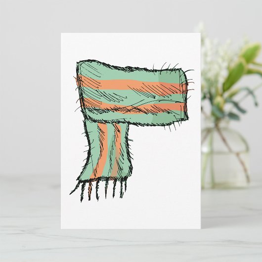 スカーフスケッチ ファッション招待状 招待状