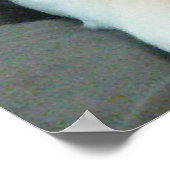 スカーフスタイリッシュを巻いたかわいい白カラフル犬 ポスター (角)