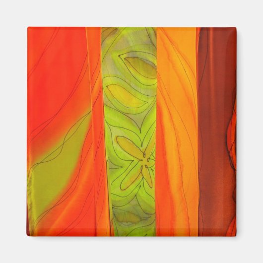 スカーフパターン（の模様が）あるス マグネット (正面)