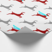 スカーフモダン付きトナカイ ラッピングペーパー (コーナー)