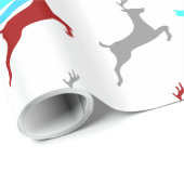 スカーフモダン付きトナカイ ラッピングペーパー (ロールコーナー)