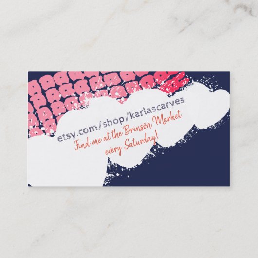 スカーフヤーン・編み物・クロチェット・クラフツ・ビジネス・カード 名刺 (裏面)