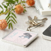 スカーフ付きカッコいいイラストレーション キーホルダー (側面)