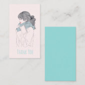 スカーフ付きカッコいいイラストレーション ノートカード (正面/裏面)