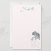 スカーフ付きカッコいいイラストレーション 便箋 (正面)