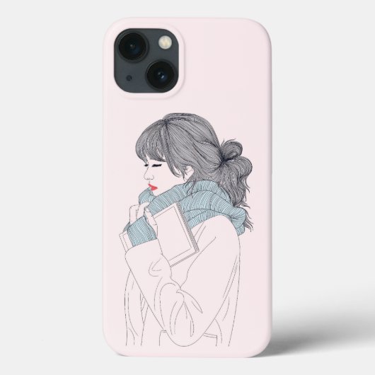 スカーフ付きカッコいいイラストレーション Case-Mate iPhoneケース (裏面)