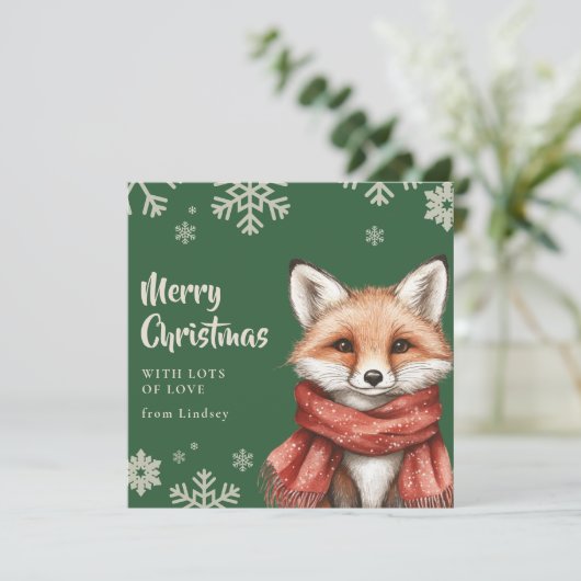 スカーフ付きキュートキツネ シーズンカード (スタンド正面)