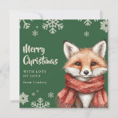 スカーフ付きキュートキツネ シーズンカード (正面)