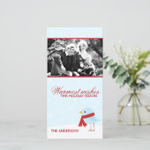 スカーフ付きクリスマスフォトカード シーズンカード (スタンド正面)