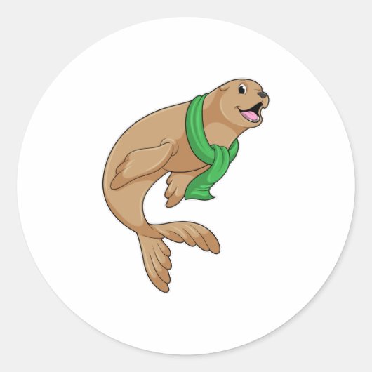 スカーフ付きシール ラウンドシール (正面)