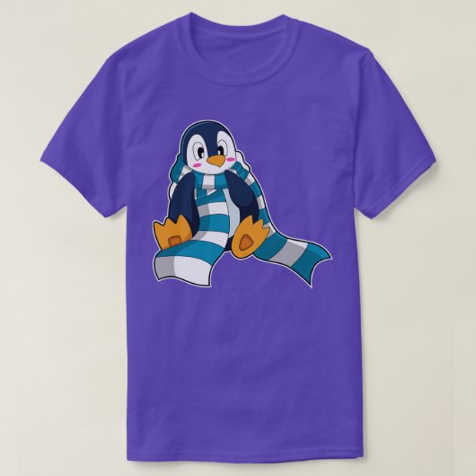 スカーフ付きペンギン Tシャツ (デザイン正面)